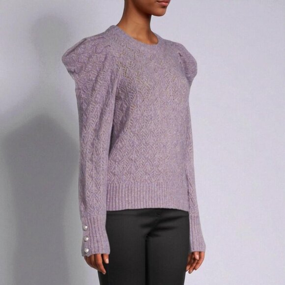 Veronica Beard Nova Puff-Sleeve Sweater Size Medium - Picture 3 of 14